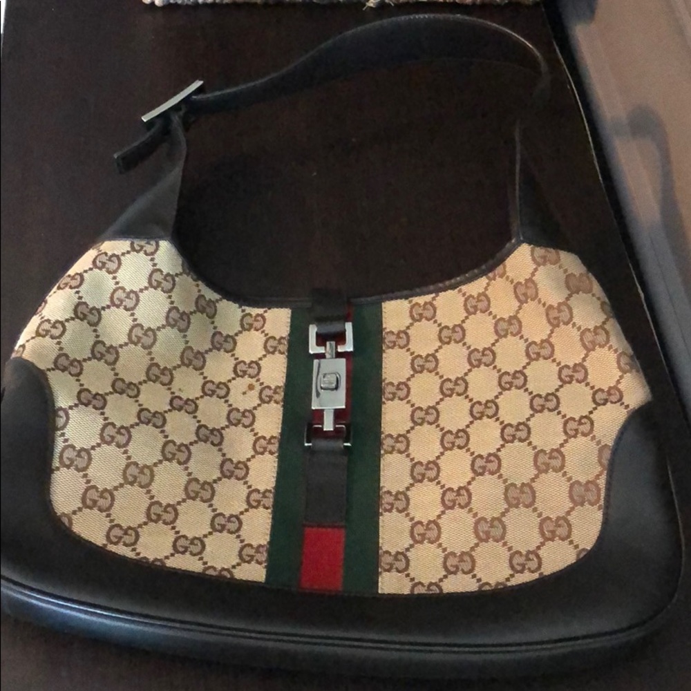 Gucci purse hobo khaki GG